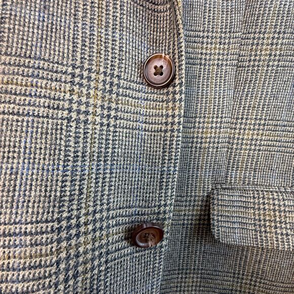 Lauren Ralph Lauren Oversized Boyfriend Wool Blazer | Glen Plaid 100% Lambswool - Picture 6 of 14